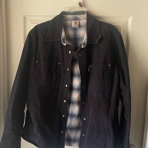Carhartt women's Dark Blue flannel
Lined Shirt Jacket
